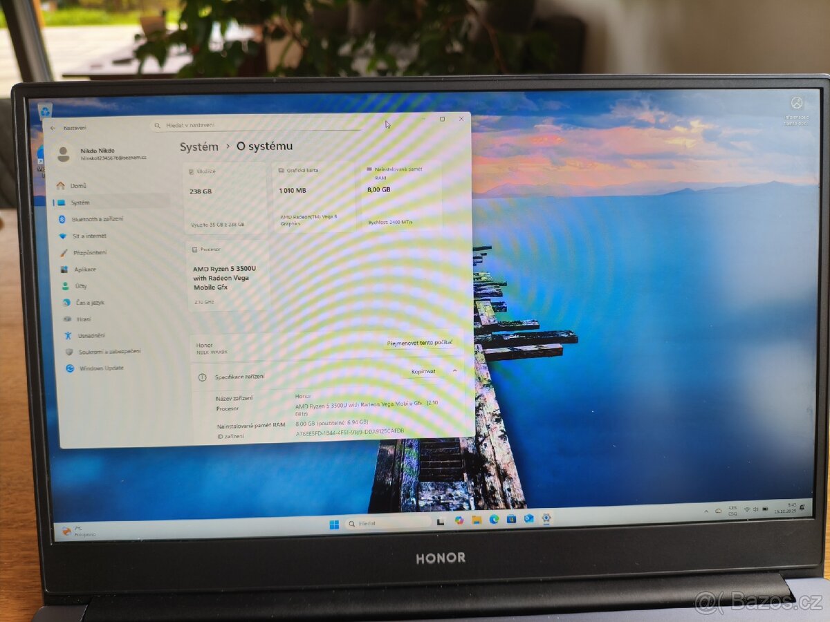 Notebook Honor MagicBook 14" 8GB 256GB Windows 11 Home - 2