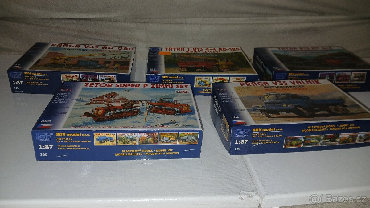 Model 1-87 Tatra 813 2x, Praga 2x + Zetor - 2