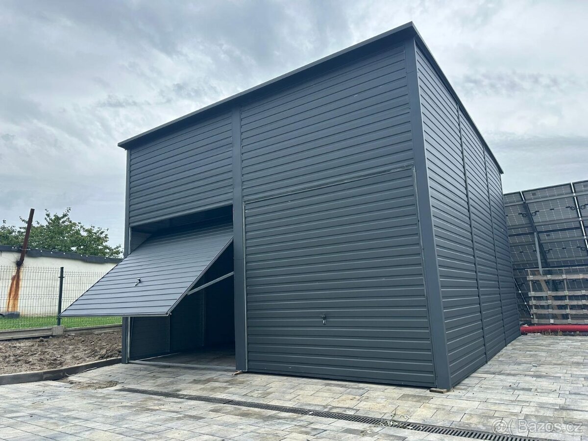 Plechová garáž 6x6m - 2
