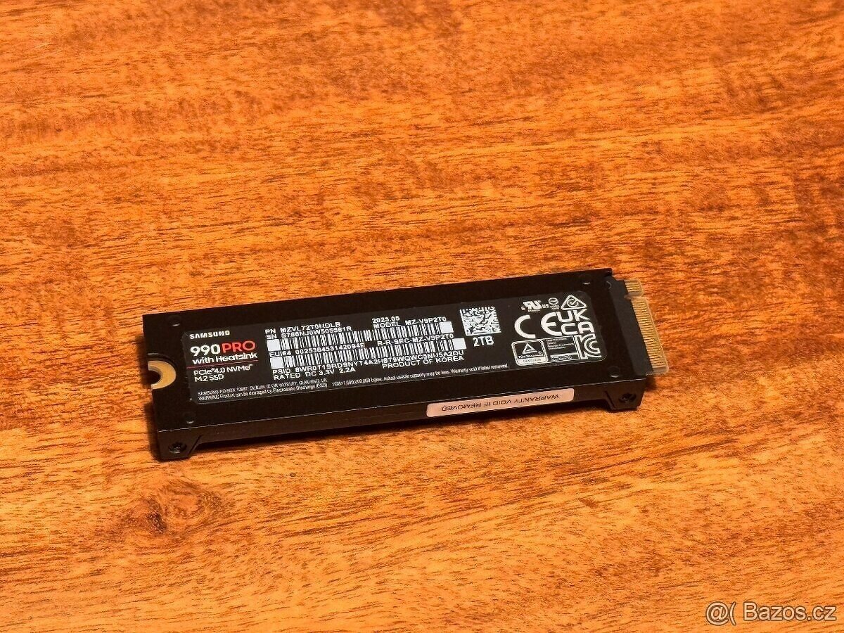 Zánovní M2 disk Samsung 990 PRO 2TB Heatsink - 2