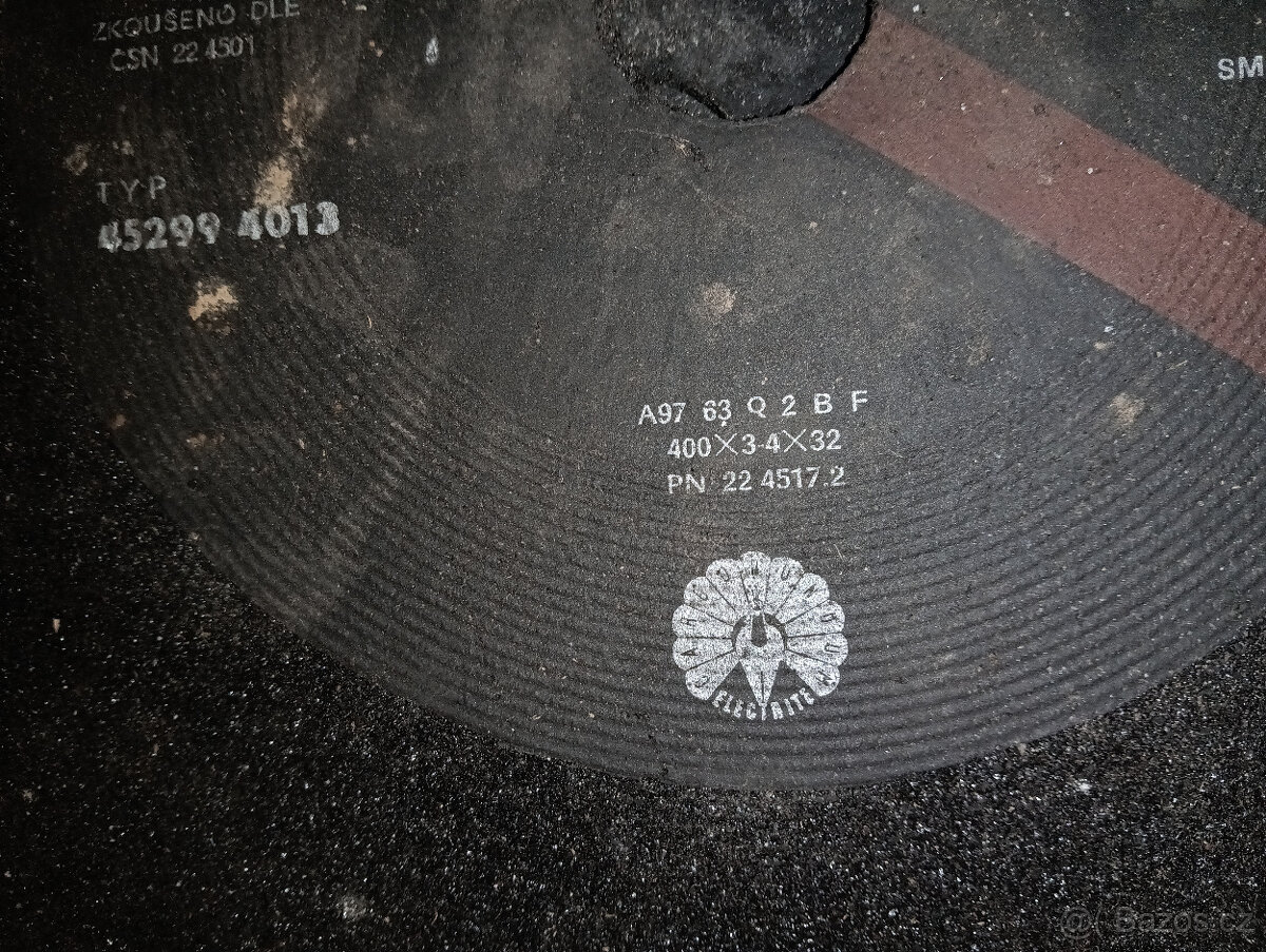 Řezné kotouče 400mm do stojanové rozbrušky, pily - 2