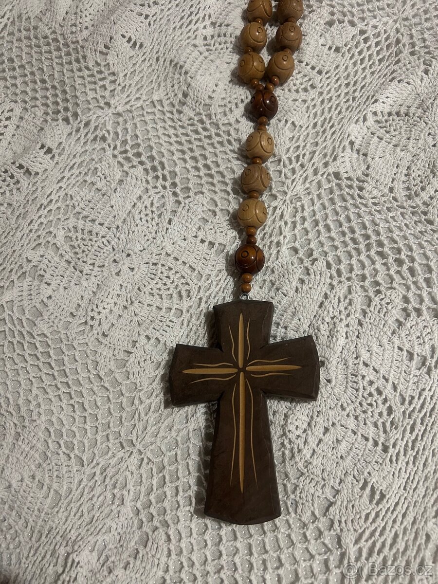 Velký dřevěný růženec 120cm - 2