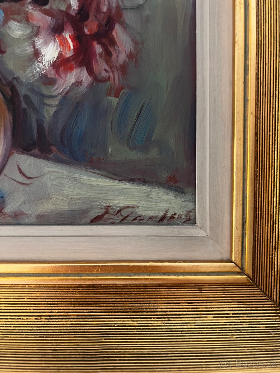 Olejomalba, Květiny ve váze, Řecko - 2