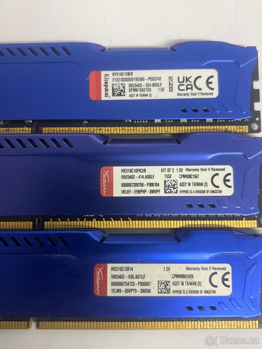 3x RAM DDR3 celkem 16gb - 2