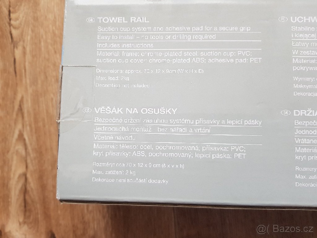 Věšák na osušky. - 2