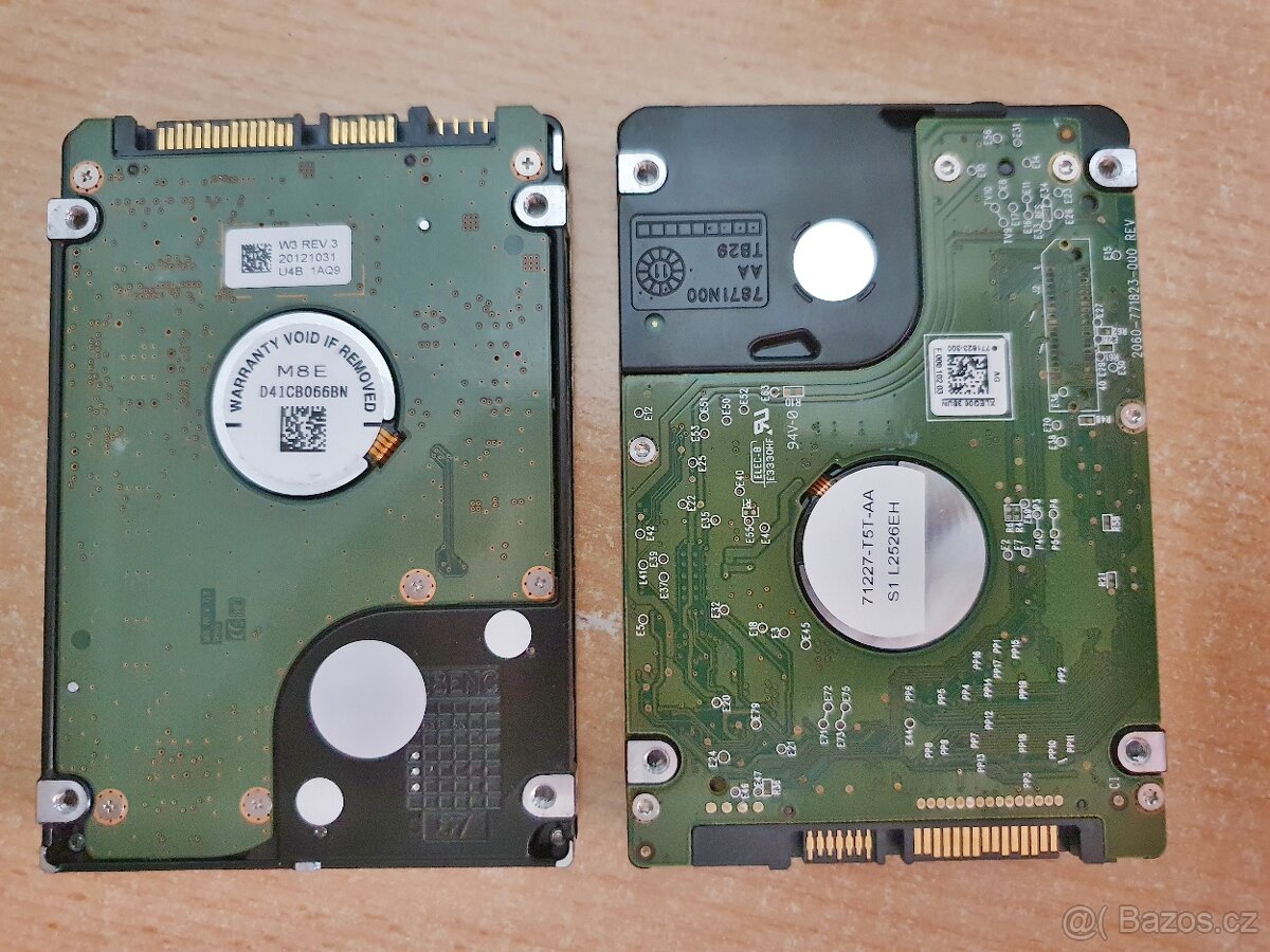 2x 1TB HDD Sata do Notebooku. Za oba : 550kč. - 2