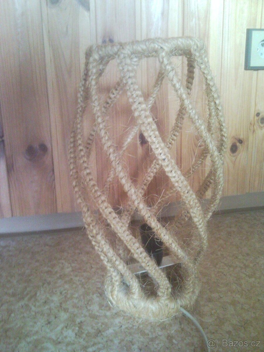 LAMPA ZÁNOVNÍ DRHANÁ ZE SISALOVÉHO PROVAZU - 2