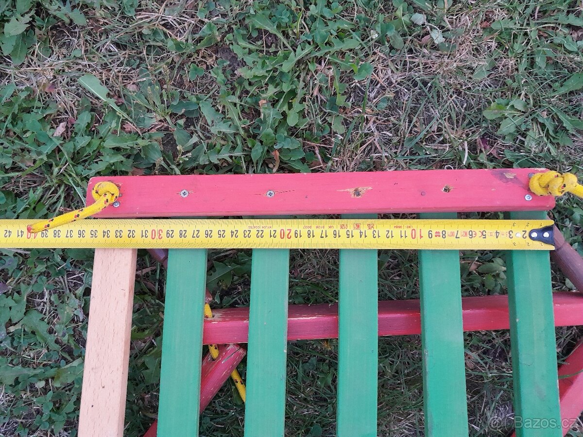 Dětská dřevěná závěsná houpačka - 2