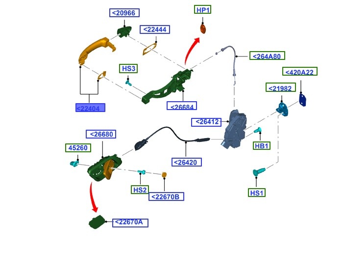 Originální zadní klika Ford Ranger - 2
