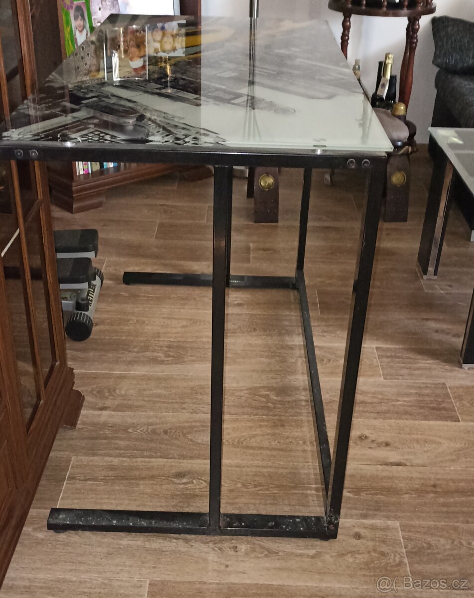 Psací stůl, skleněný NY - 2