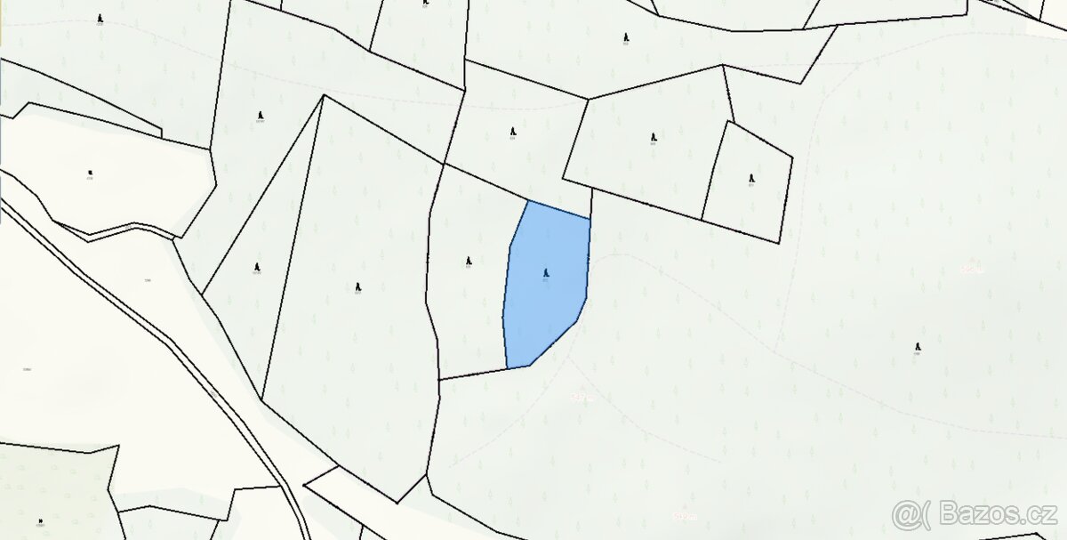 Prodej lesa Doubravice- Nahošín 3 910 m² - 2