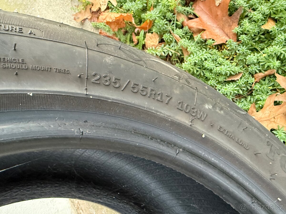 Pneu tomket letni 235/55 r17 s plechy 5x108 - 2