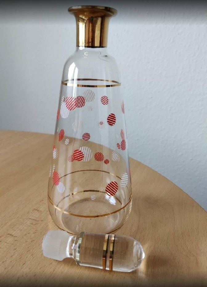 retro čs. skl. karafa v brusel. stylu BOROCRYSTAL - 2