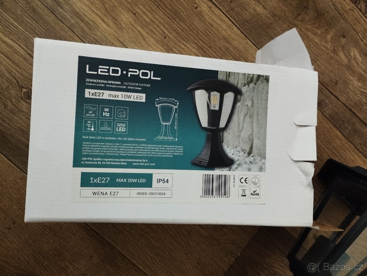 Svítidlo venkovní Led-pol pro wena e27 SLEVA - 2