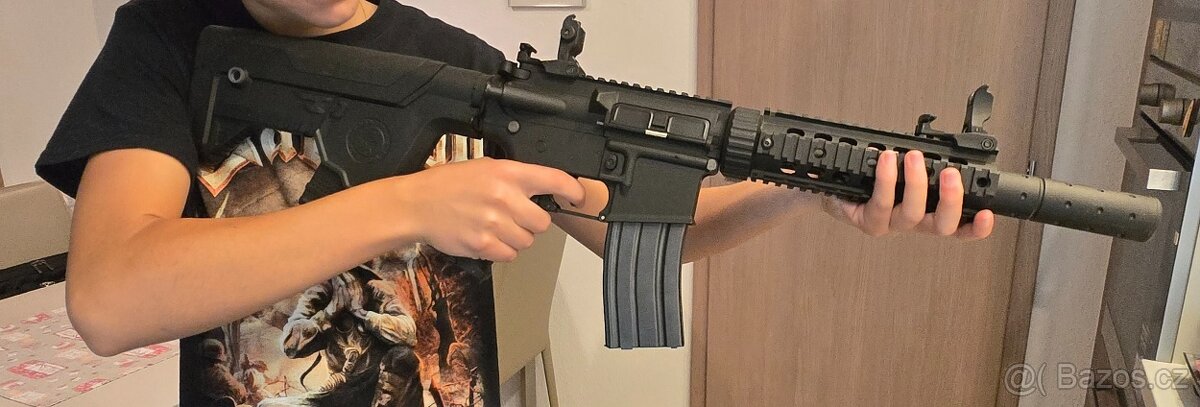 Airsoftová zbraň M4 SD Sportline 7" Alpha (Gen.2) - černá - 2