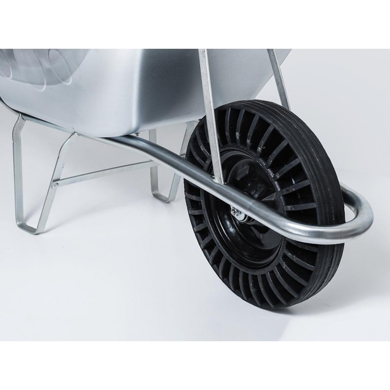 Celopozinkované stavební kolečko KATARO s korbou 80 L - 2