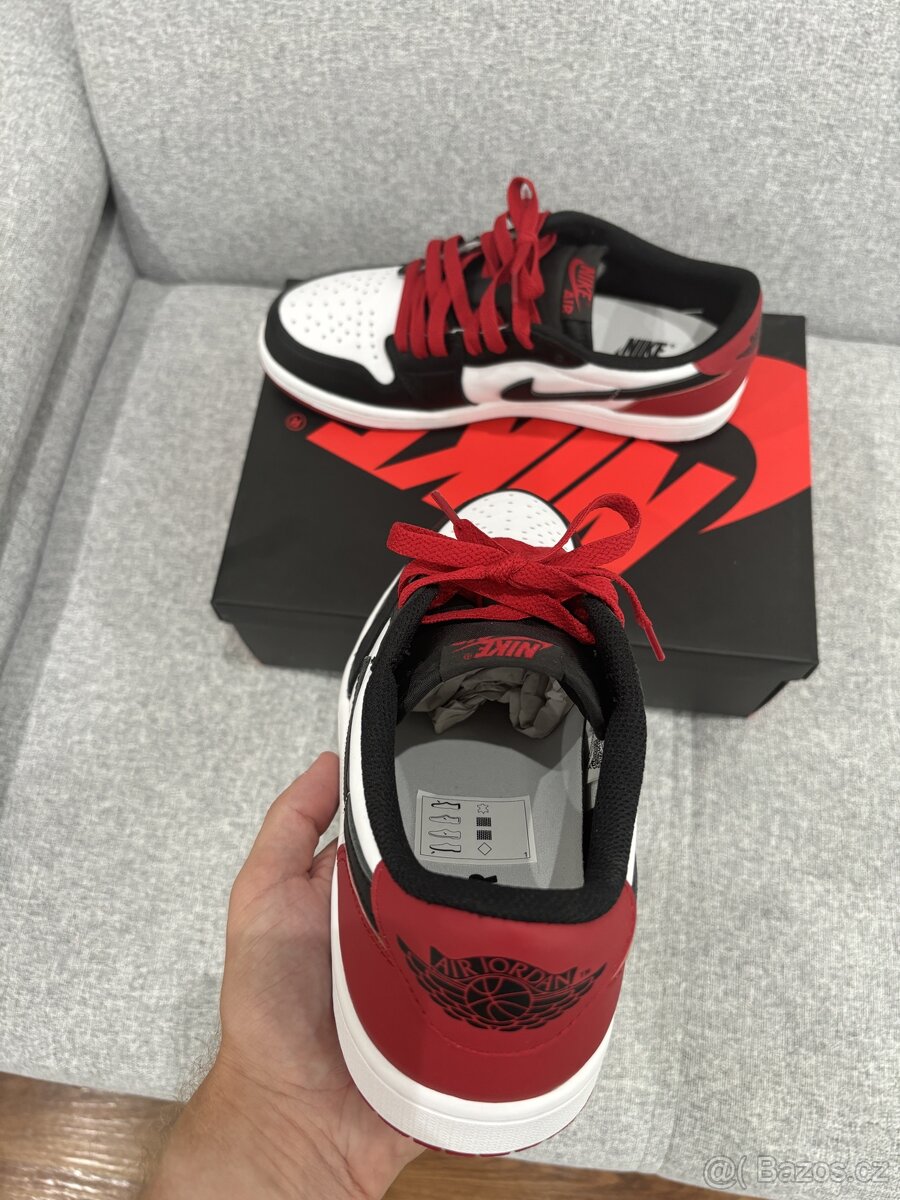 Air Jordan 1 low OG (Black toe) vel 41 - 2