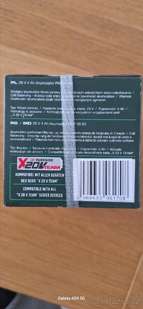 Parkside baterie 20V 4Ah. - 2