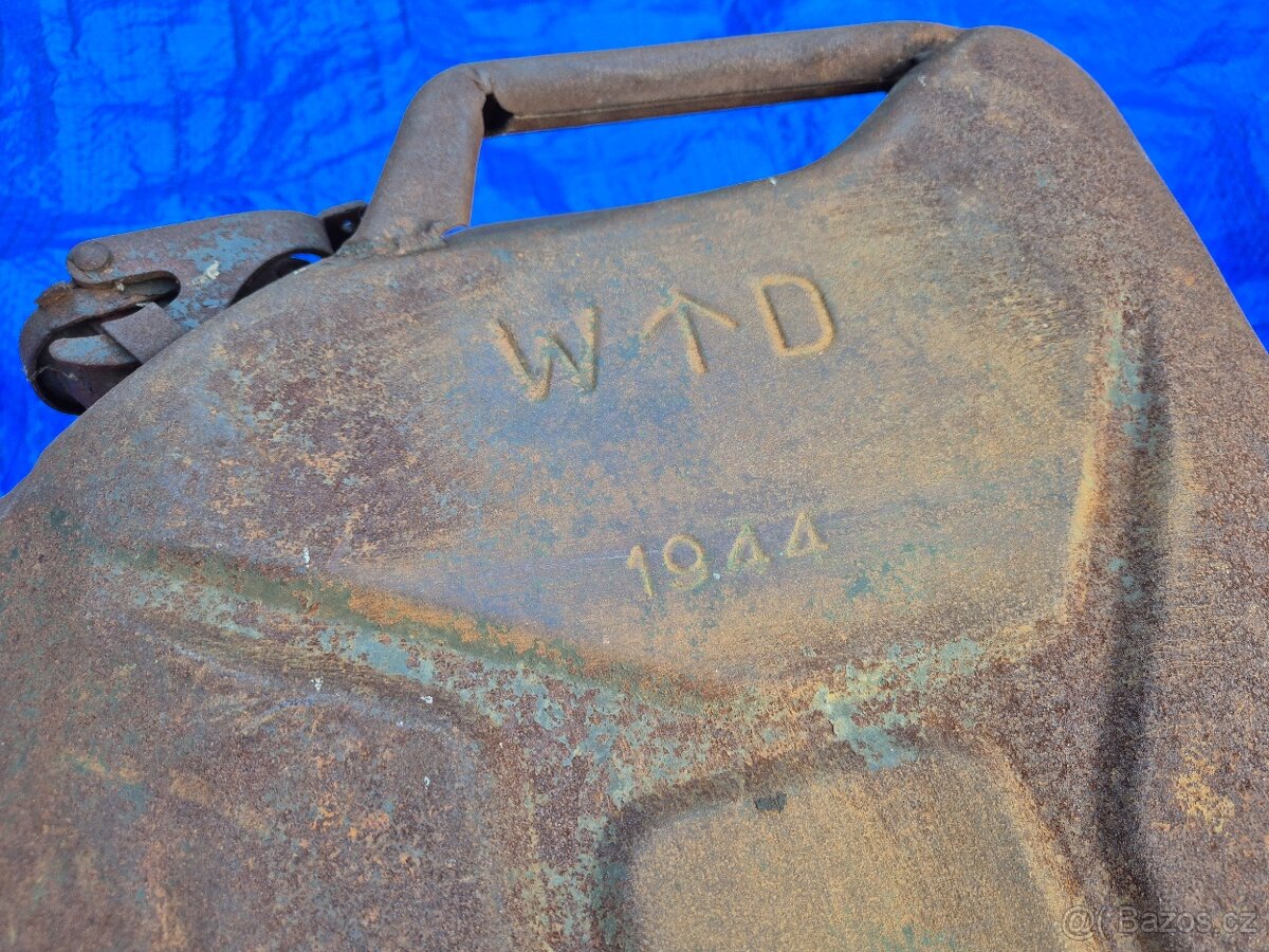 Plechový kanystr 20l, válečný - rok 1944, WW 2 - 2
