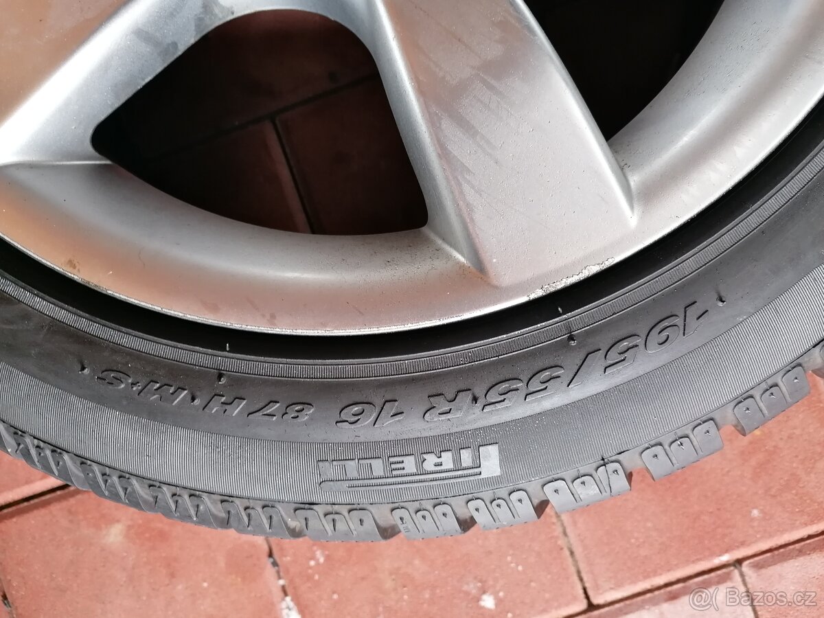 Alu Alessio 4x100 7,5x16 ET38 + zimní Pirelli - 2