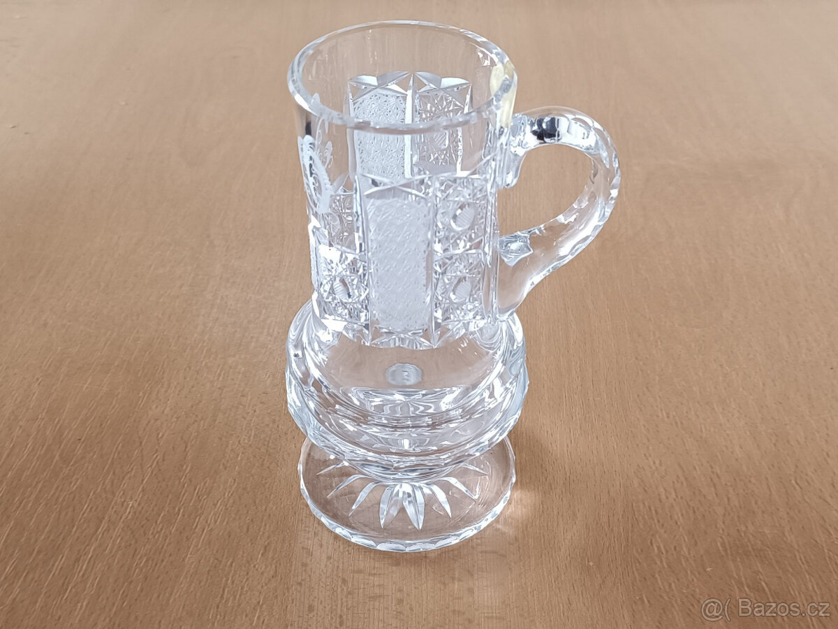 Hezká broušená sklenice / grogovka / půllitr k 50 - 2