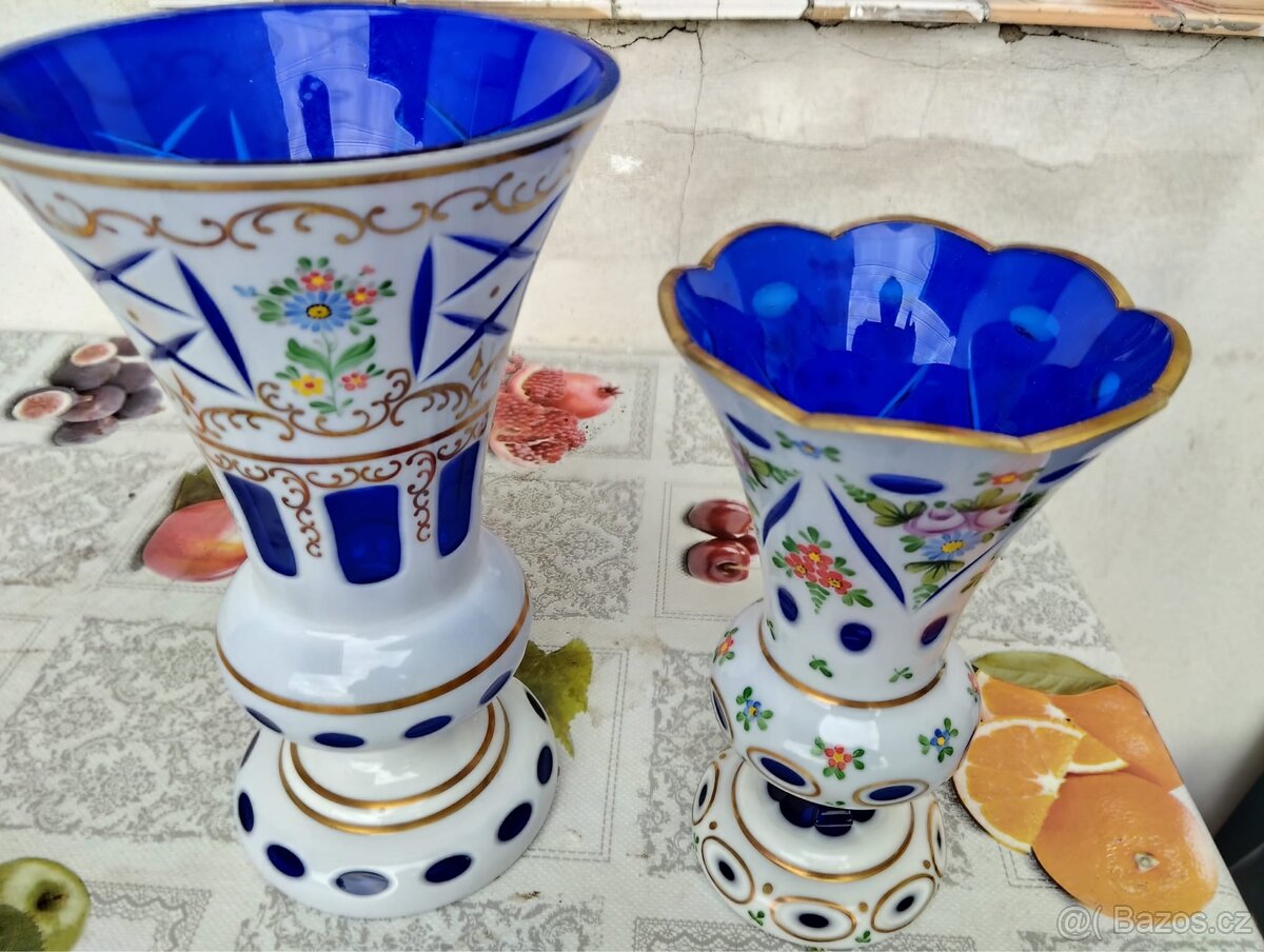 Váza přejímané opalove sklo - 2