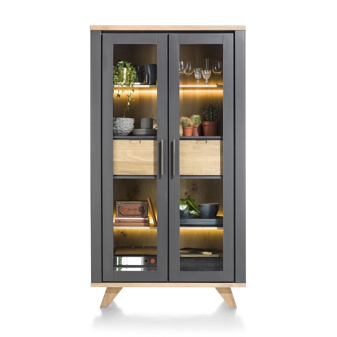 Masivní vitrína JARDIN – moderní skandinávský styl - 2