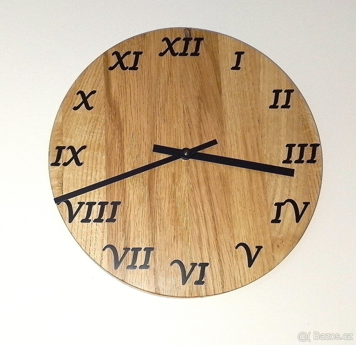 Dubové hodiny, průměr 30 cm - 2