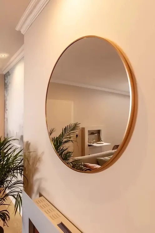 Zrcadlo v rámu Levi - 80cm zlaté - 2