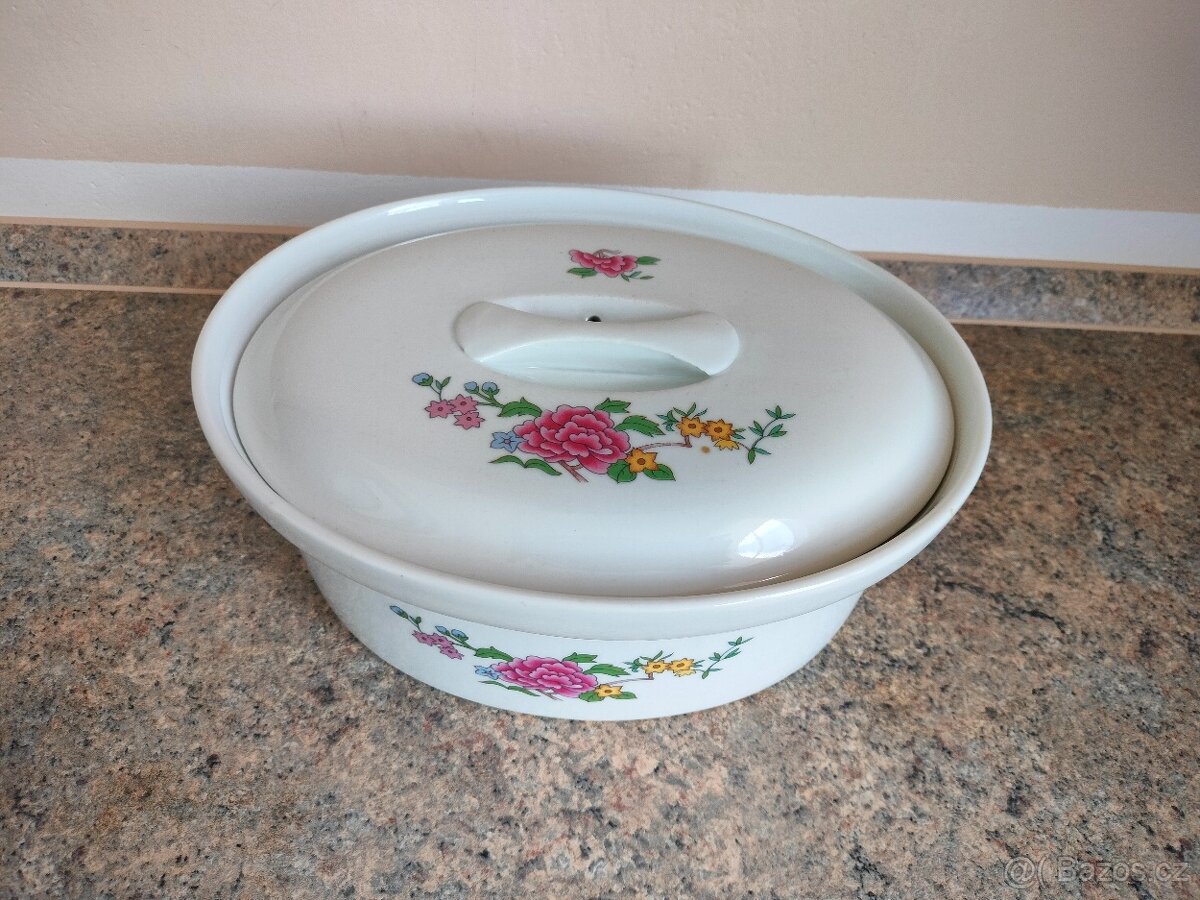 Zapékací mísa/dóza oválná, 25,2x20x10 cm, - 2