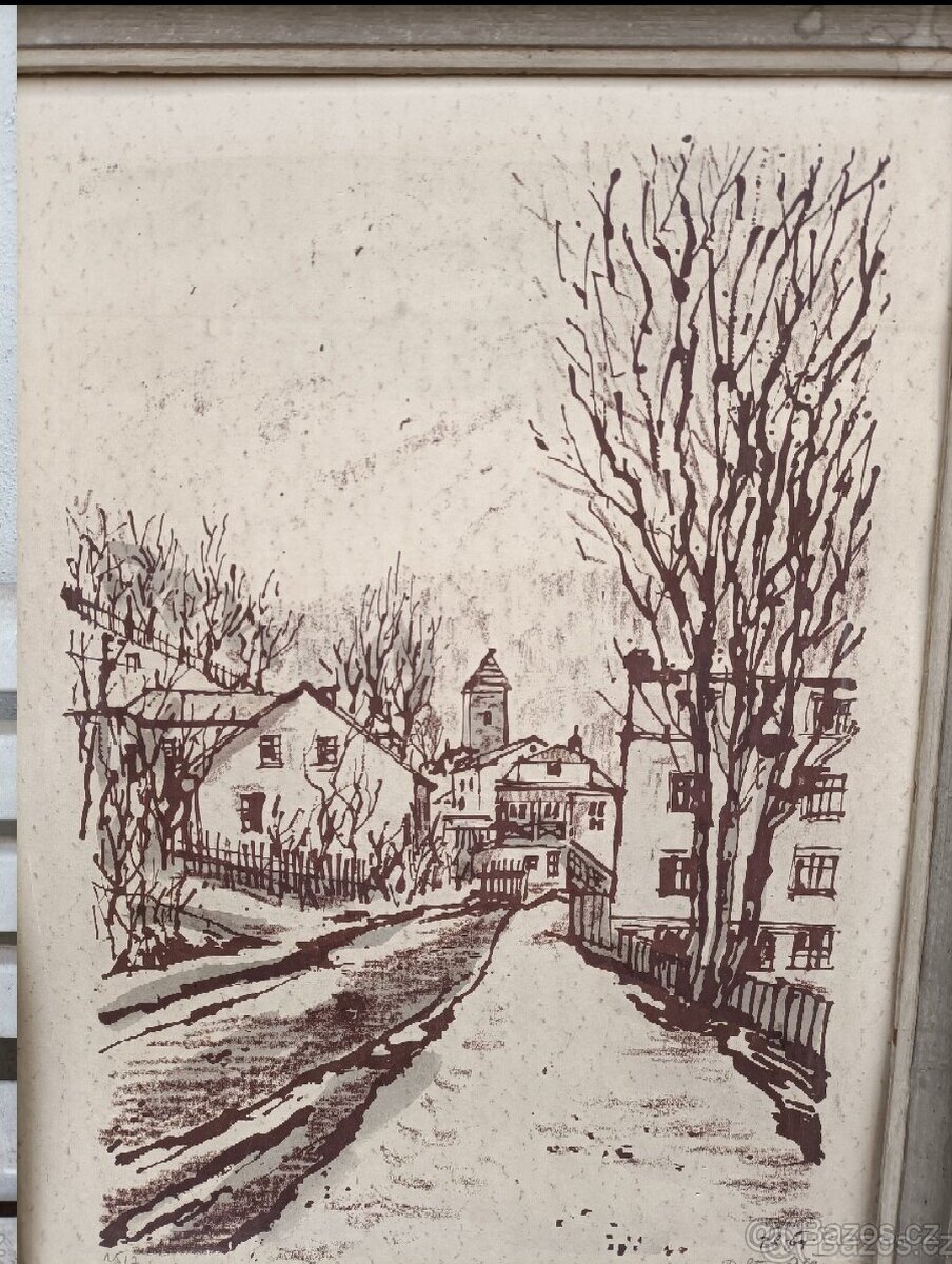 Petr Strnad, grafika, obraz, Nejdecko - 2