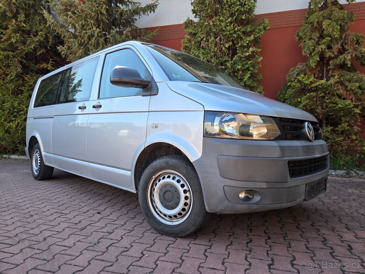 T5 Transporter 2.0TDI 103kW,LONG,klima,tažné,rozvody - 2