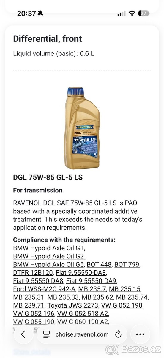 Ravenol DGL 75W-85 a VGL 70W-80 - 2