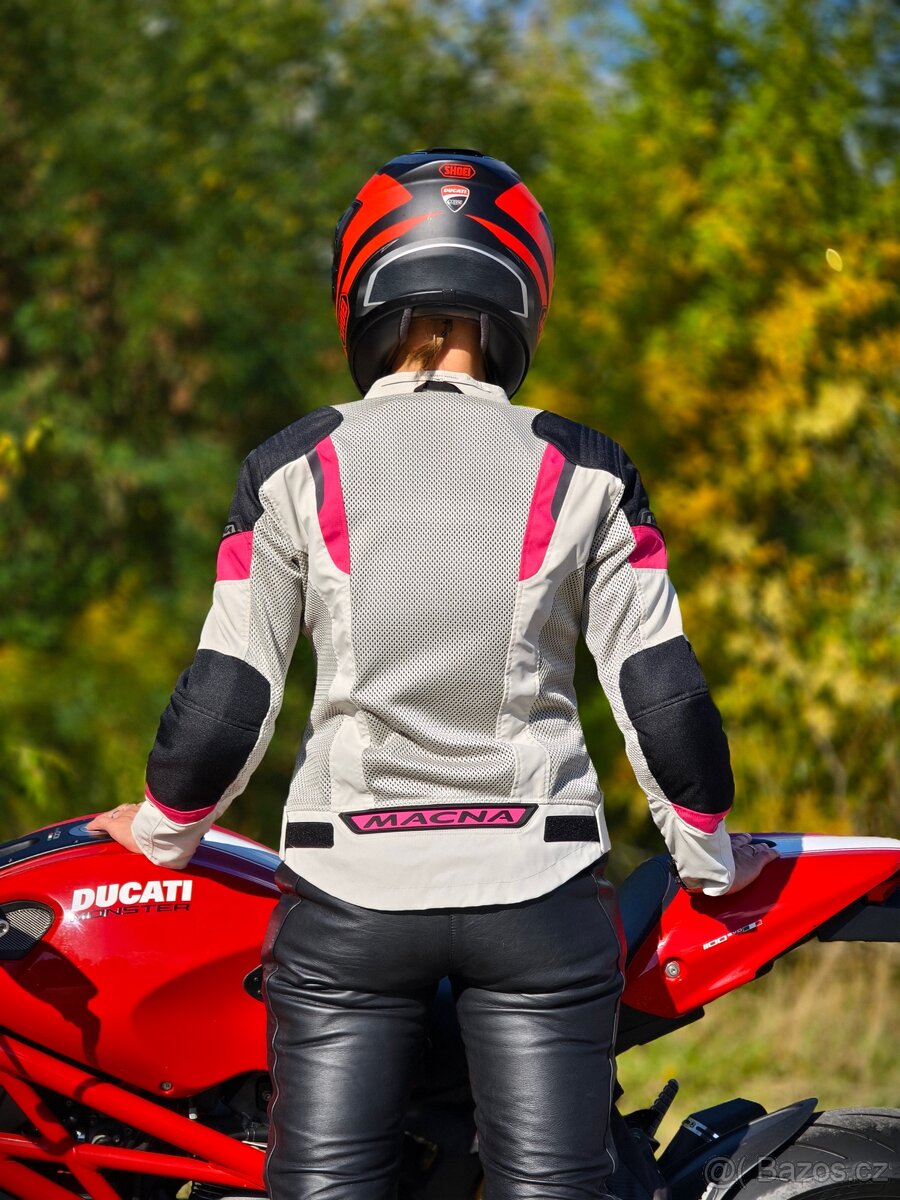 Damska perforovana bunda na motorku. - 2