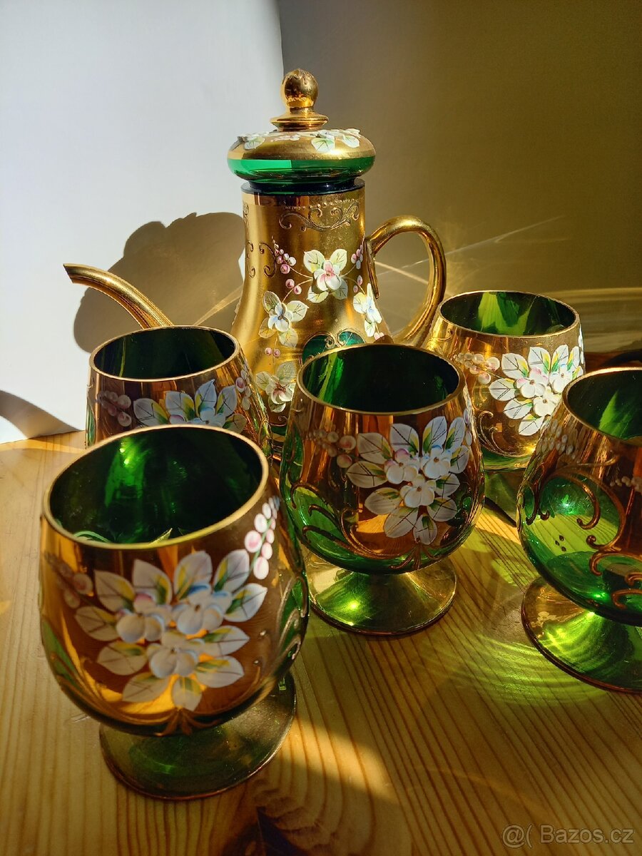 Novoborské sklo zelené - 2