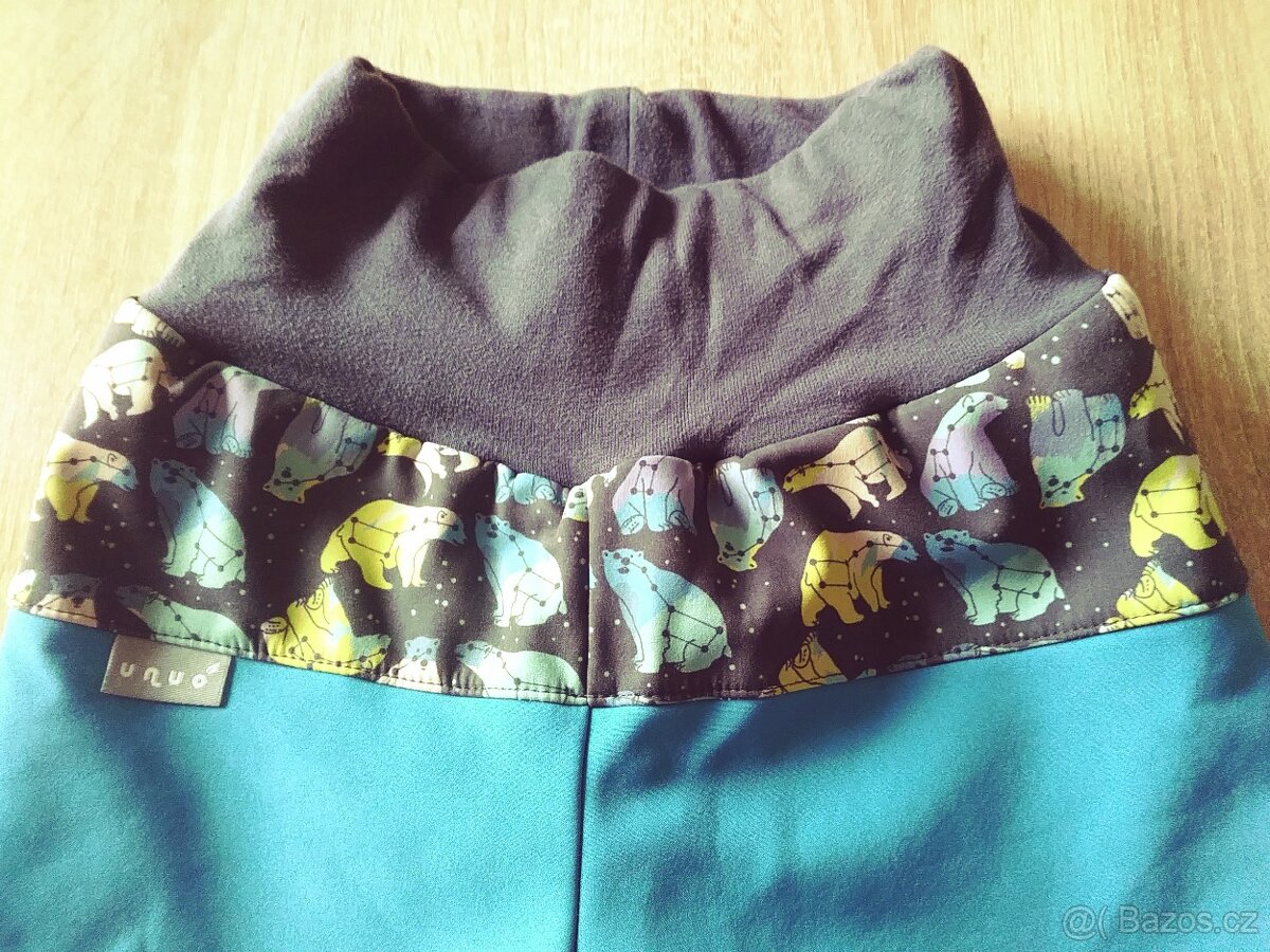 Zimní kalhoty UNUO s umělým kožíškem - vel. 92-98 - 2