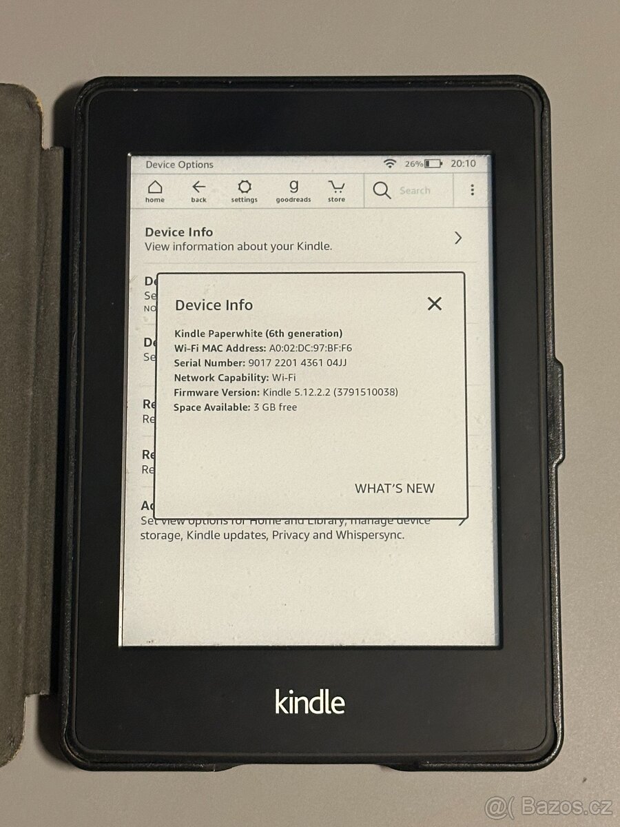 Amazon Kindle Paperwhite 6. gen čtečka knih 4GB + obal - 2