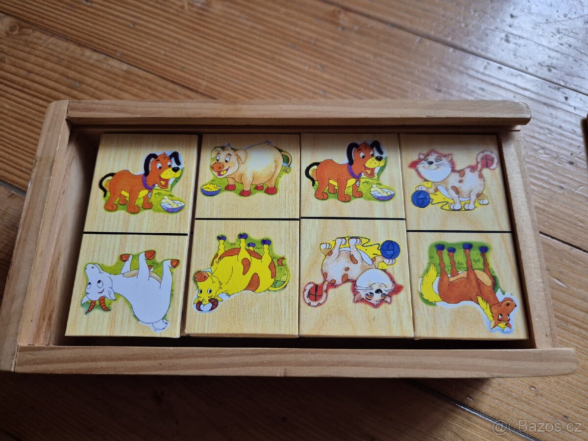 Domino dřevěné, zvířátka - 2