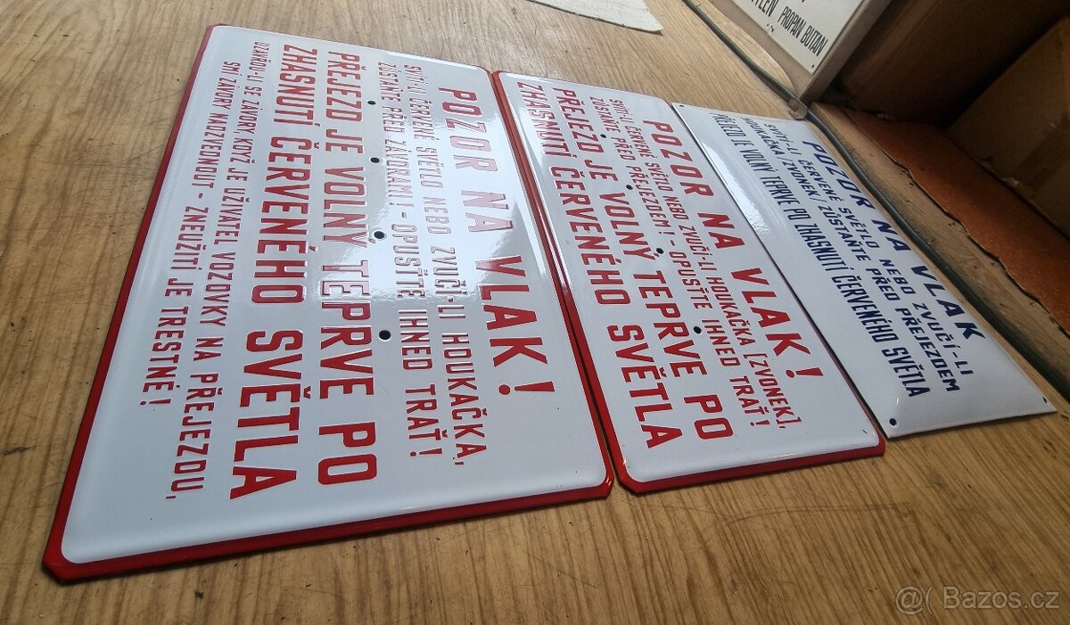 Smaltovaná cedule uloženky top stav ČSD ŽELEZNICE - 2