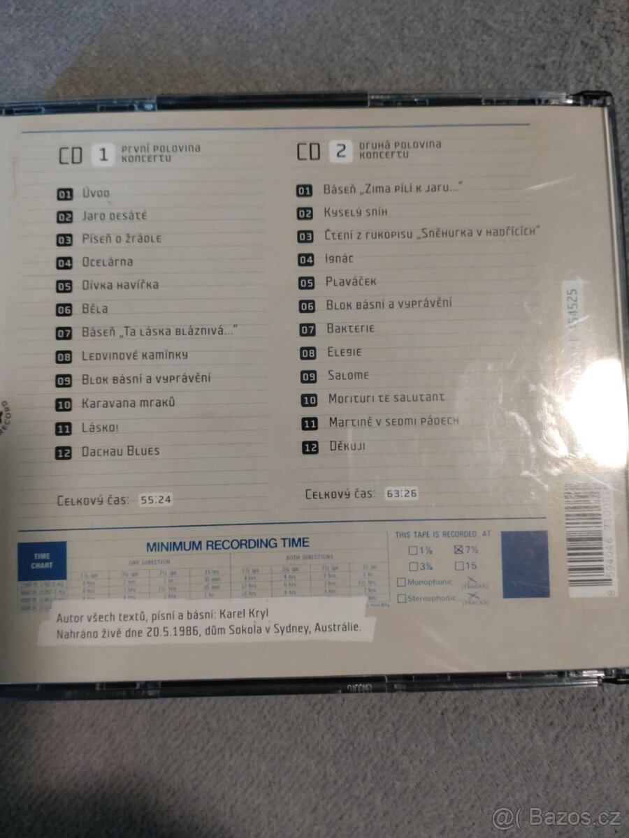 CD KAREL KRYL LIVE SYDNEY SOKOL 1986 RARE - 2