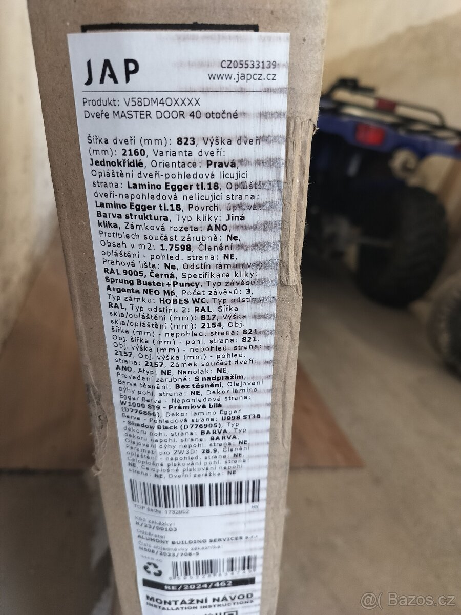 Dveře JAP Master Shadow Black 82 cm - 2