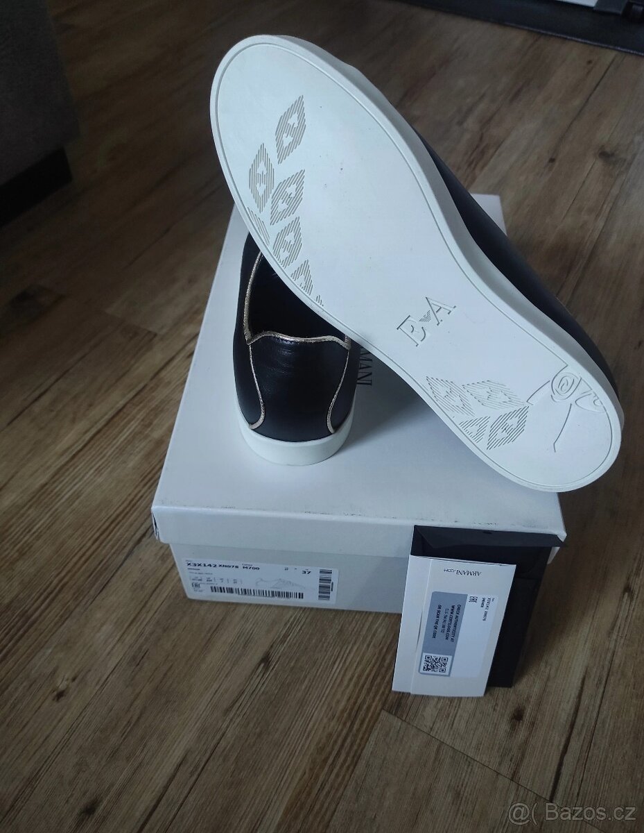 Emporio Armani – Luxusné kožené tenisky (originál, nové) - 2