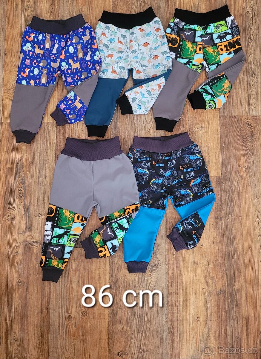 Výprodej - softshell kalhoty s fleecem - vel. 86 - 2