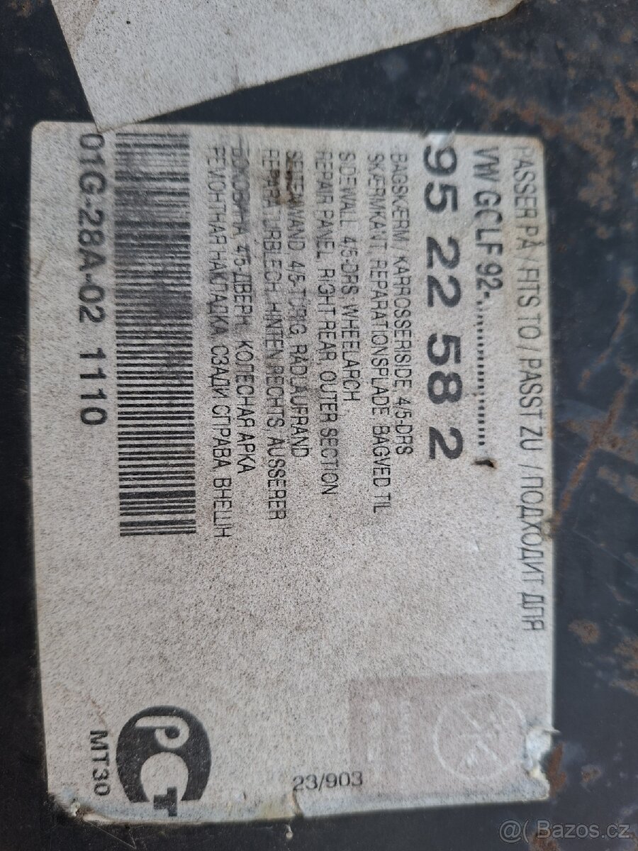 VW Golf 3 - mk3 - díly - 2