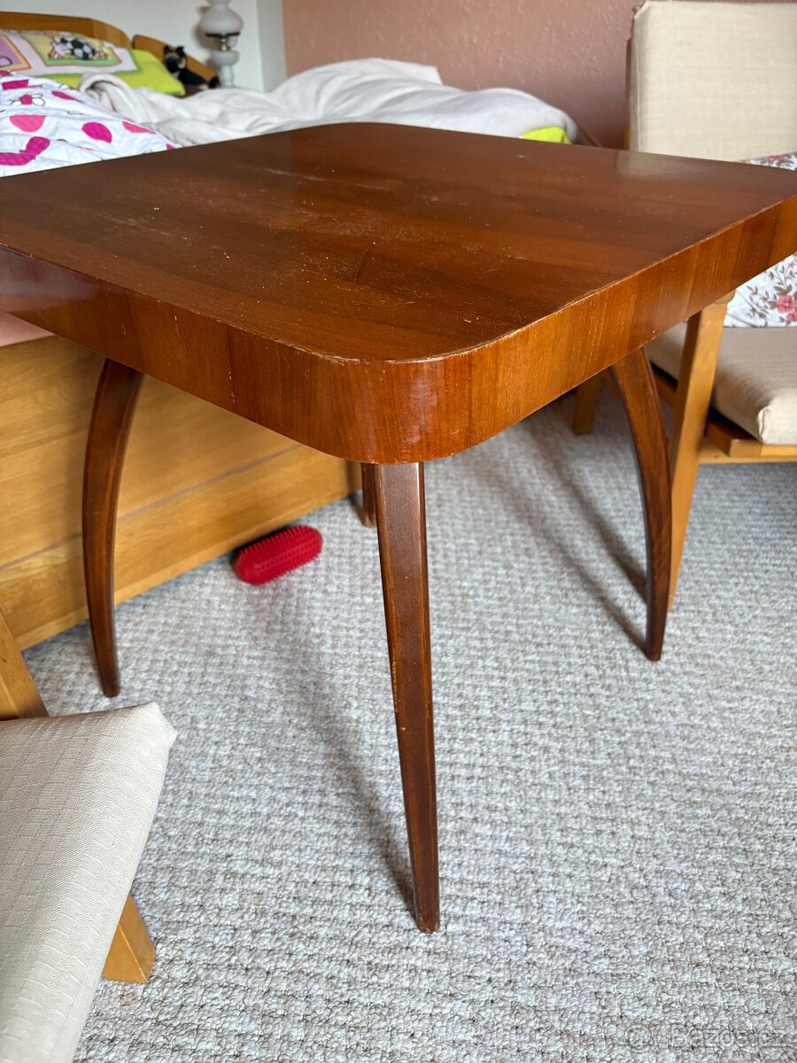 Retro starožitný stolek pavouk Halabala - 2