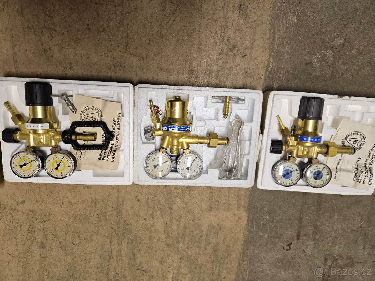 Regulační ventily tlaku - nové 3 sady. - 2