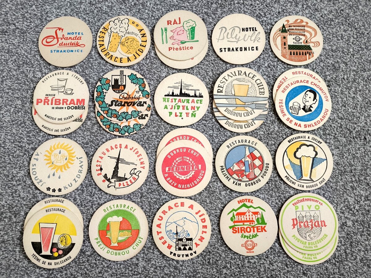 Pivní tácky celá sbírka většinou socialismus - 2