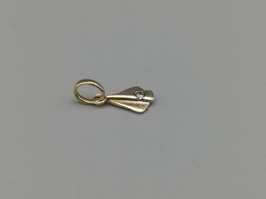 Zlatý přívěsek se zirkonem 0,30g, 14 kt, 585/1000 - 2