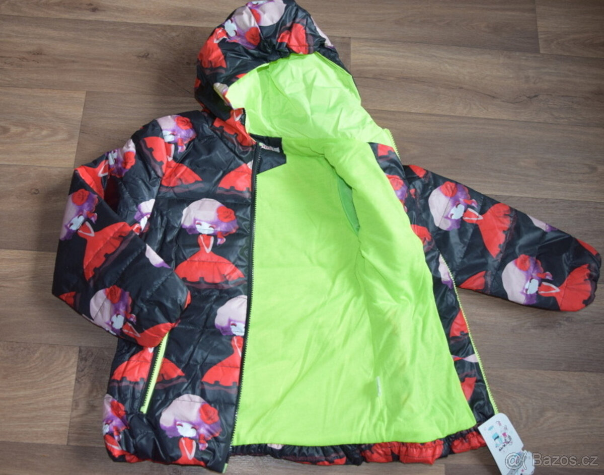 Módní šusťáková dívčí bunda, kabátek vel.128 NOVÁ - 2