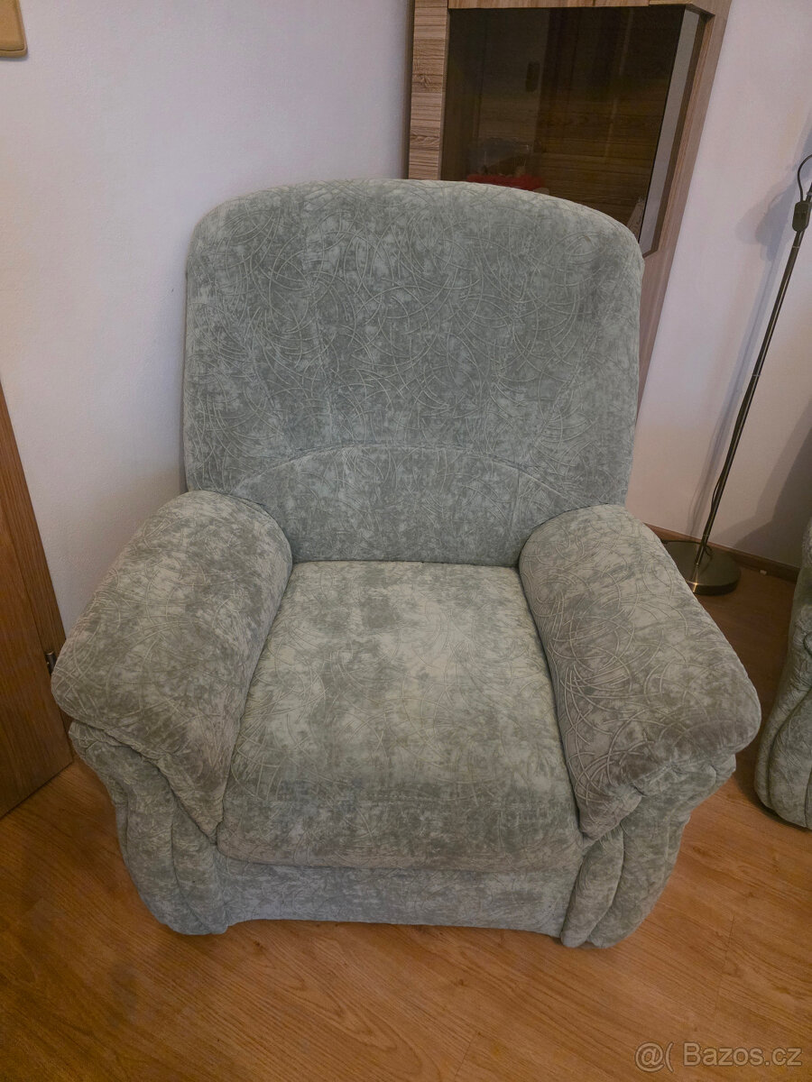 Rozkládací sedací souprava + 2 křesla - 2